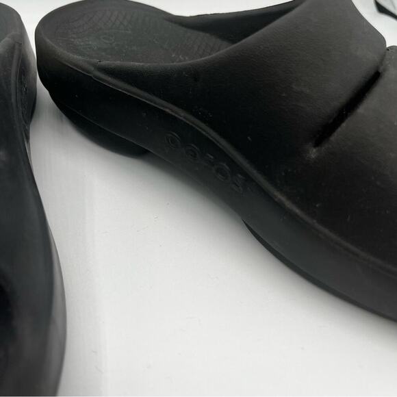 Oofos Slide Comfort Recovery Orthotic Slip On Sandal Black Womens 6 - Picture 6 of 7